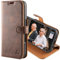 Snakehive Leather Wallet for iPhone 16 - Real Leather Wallet Phone Case with Viewing Stand and Card Holder - Flip Folio Cover with Card Slots (Brown)