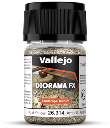 Vallejo AV Diorama FX 35 ml, Landschaftsstrukturen, Arid Gelb, 0,5–2 mm