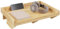 EUGAD Nachttisch für Bett, aus Bambus, nachttisch schmal, Bettablage zum Einhängen, Bettregal zum Klemmen, mit Kabelführung, für Hochbett Etagenbett,nachttisch hängend, B33xH8xT24 cm, Bambusfarbe