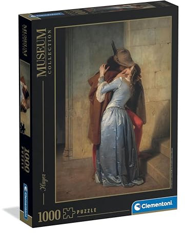 Clementoni Puzzle Collection - Museum The Kiss Hayez 1000 Stücke - Puzzle für Erwachsene 14-99 Jahre, Geschenk für Mann und Frau, Made in Italy, 39994