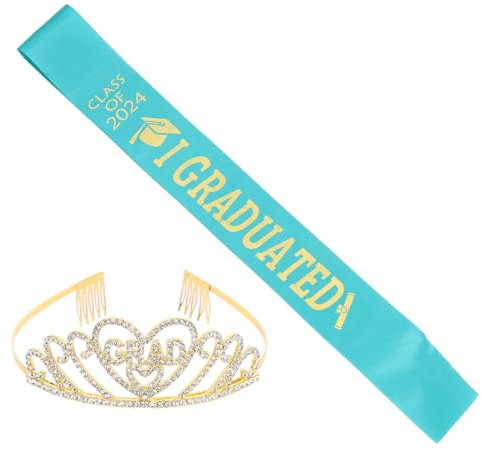 Cabilock 1 Satz Graduierungs-Schultergurte Geburtstagsschärpe Krone Prom Queen Schärpe Roségold Ruhestand graduation abschluss Abiturfeier Party Schärpe abgestuftes Haardekor Stoff