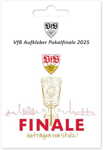 VfB Stuttgart Aufkleber Pokalfinale 2025 ca. 85 x 85 mm offizieller Lizenzartikel
