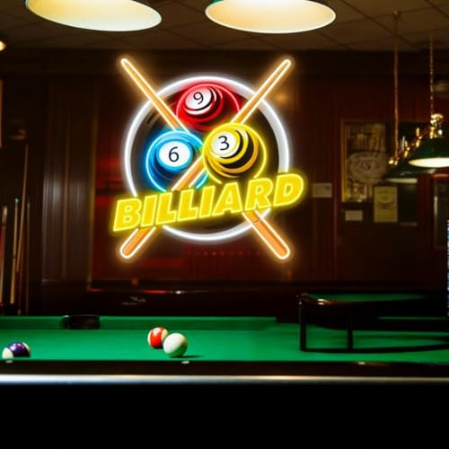 Xusdamyj Benutzerdefinierte Billard LED Neon Zeichen Spielzimmer Wandkunst