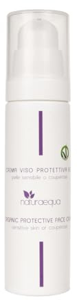 Crema Viso Pelli Sensibili e Rosacea BIO 50ml – Con Zafferano Ligure, Acido Ialuronico e Burro di Karité – Filtro Fisico SPF 6/8 – Senza Profumo – Protezione e Sollievo