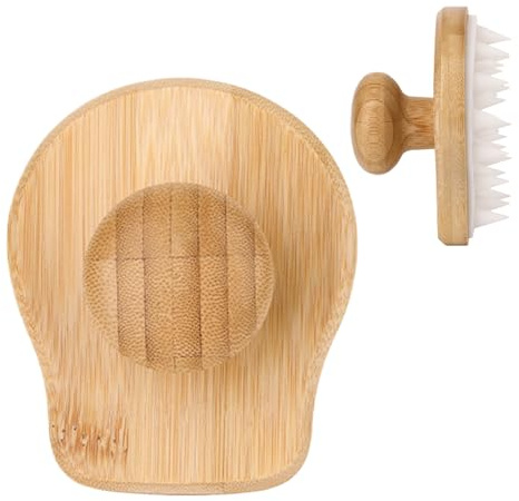 Shampoing pour cheveux, shampooing pour tête massante, brosse de massage | en bois