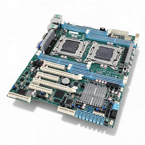Sxhlseller Dual Socket LGA 2011 Server-Motherboard C602 Chipsatz, 8xDDR3 DIMM 256GB, 2xPCIe 3.0 X16, Dual Gigabit LAN für E5 2600 V2