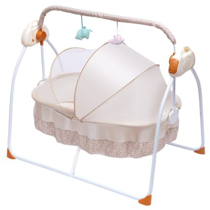 Electric Cradle Swing, Rocker With Music, Remote Control, Timer Function