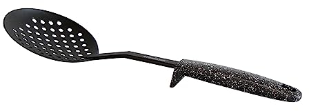 STONELINE Espumadera 34 cm con Soporte Integrado al Mango, Cuchara Coladora Cuchara con Agujeros, de Nylon Resistente al Calor para Ollas Antiadherentes, Utensilio Cocina