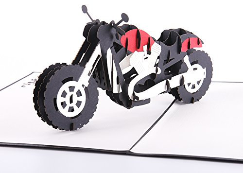 Liif Motorrad Mania Pop Up Karte, 3D Grußkarte für alle Gelegenheiten, Geburtstag, Vatertag, Abschluss, Glückwunsch, Genesung, neues Geschäft, Ruhestand, handgefertigtes Geschenk