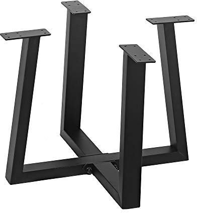 Metall-Möbelbeine, industrielle Esstischbeine, Metallbeine für DIY-Couchtisch, Möbel, Bank, schwarzes Gusseisen, Couchtisch-Beine, 40 cm hoch, 45 cm breit, rustikal, Schreibtischbeine, 2 Stück