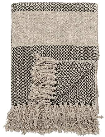 Bloomingville Hochwertige Tagesdecke 160 x 130 cm – Vielseitige Kuscheldecke aus recycelter Baumwolle, ideal als Sofadecke oder für Bett und Garten, kuschelig weich und pflegeleicht (Hellgrün)