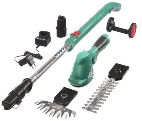 GartenMeister Akku Gras- & Strauchschere 10,8 Volt mit Fahrstock
