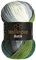 Wollbiene Batik Wolle mit Farbverlauf mehrfarbig 100g Multicolor Strickwolle Häkelwolle (5700 schwarz grau grün)