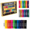 Fun Craft Tempera Malkreiden | 24 waschbare Malkreiden – 6 Glow, 6 Metallic, 12 Farben | Schnell trocknend, ungiftig, sauber | Bastelset für Kinder | Kunst- & Bastelbedarf ab 3 Jahren