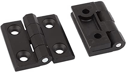 PATIKIL 50x50mm Sfera Cuscinetto Cerniera, 2pz Alluminio Cerniere per Casa Porta, Nero