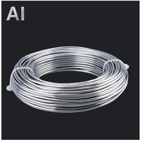 Basteldraht,Aluminiumdraht 3mm, Basteldraht Aludraht,ø3mmx30 M,Basteldraht,Aludraht 3mm,Aus Aluminium Basteldraht Basteln Schmuckherstellung Bindedraht Modellierdraht (3.0mm30M-Silver)