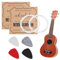 2 juegos de cuerdas de ukelele de nailon con 4 púas de fieltro, kit de cuerdas de repuesto universales para ukelele de color blanco, accesorios de instrumentos musicales, barítono, soprano, concierto,