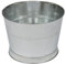 1x Handmade Galvanized Iron Ice Bucket - 26.5cm - Silver - Home Pub Garden Table Wine Champagne Water Beer Bottle Drinks Cooler - By Rink Drink