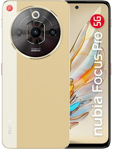 ZTE nubia Focus Pro 5G Brown - Smartphone Android 13, 256 GB, Display 6.72 FHD+, Fotocamera 108MP, 8GB RAM, 5000mAh, Ricarica Veloce 33W, Audio Immersivo, Display 120Hz, Design Elegante