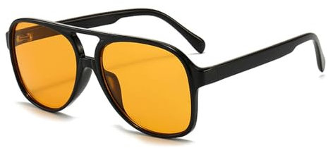 LCHJX New 2025 Retro Polarized Sunglasses Women Sun Glasses Men Vintage Lens Black Yellow Shades UV400