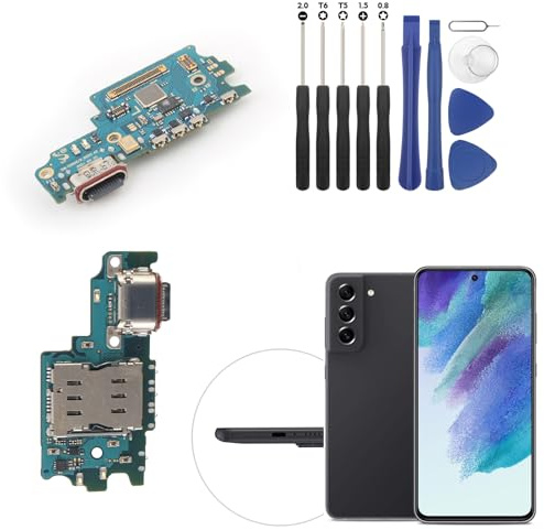 RongZy Ladebuchse Kompatibel mit Samsung Galaxy S21 FE SM-G990B Austausch des Ladeanschlusses USB Dock Connector für Samsung S21 FE SM-G990B Flexkabel Ladeport Ladebuchse Ersatz