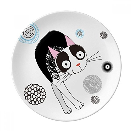 Animal Cartoon dünn Katze Deko Porzellan Dessertteller 20,3 cm Abendessen Home Geschenk