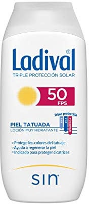 Ladival Protector Solar FPS 50 en Crema para Tatuajes -Ml, Blanco, 200 Mililitros