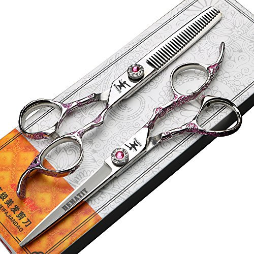 FOMALHAUT Pink Rose Professional Hair Clipper 6' Japan 440C Hairdressing Scissors Set