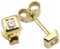 Ohrstecker Gold 333 Zirkonia Quadrat Stecker Ohrringe 8 Karat Gelbgold