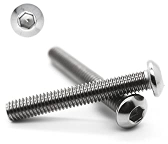 50 Stück Linsenkopf Schrauben M4x10 mm - ISO 7380 - A2 Edelstahl - Innensechskant - V2A - Linsenkopfschrauben (50, M4x10 mm)