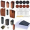 Woohome 51 Stück Holzteile für Silikonform Gießform, Ebenholz Sandelholz für DIY Holz Harz Epoxid Anhänger Kette Schmuck Ring Schmuck Handwerk DIY