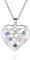 Custom4U Personnalisé Prénoms sur Collier Pendentif Arbre de Vie Gravé Pierre de Naissance Argent 925