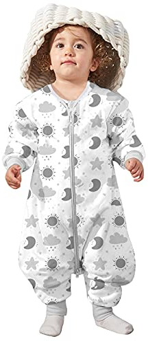 Lictin Winterschlafsack für Babys 2.0 Tog – Schlafsack mit Langen Ärmeln, für Babys, Mädchen, Jungen, aus Baumwolle, für den Winter