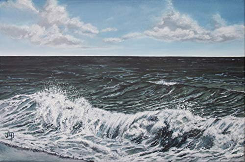 Ostsee Wellen original Acrylbild 40x60 cm