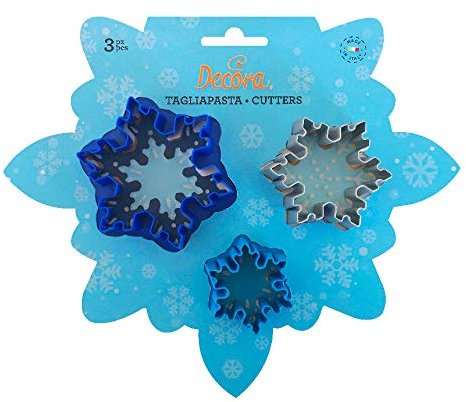 Decora 0255046 AUSSTECHER EISKRISTALLE 3 -TLG, Blau