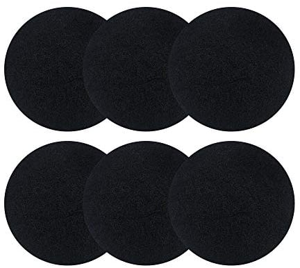 Mülleimer Komposteimer Aktivkohlefilter,17cm Verdickung Küche Kompost Abfalleimer Kohlefilter, Küchen Kompostbehälter Filter,Mit Deckel Küchenkomposter Küchenabfalleimer Matte (Schwarz, 6.7)