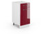 Vicco Mueble bajo de Cocina Fame-Line, Rojo Burdeos Alto Brillo/Blanco, 40 cm sin encimera