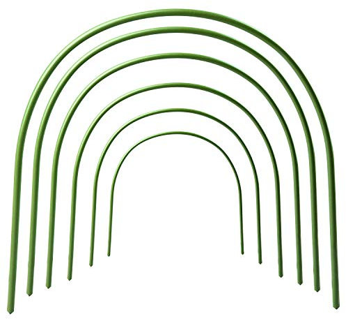 Hapeisy Lot de 6 cerceaux de serre en acier de 1,2 m de long pour filet, tunnel de culture antirouille 50 x 50 cm