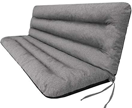 PillowPrim Sitzkissen für Hollywoodschaukel - Palettenkissen – Für Gartenfans – Mehr Komfort & Stil im Freien –Anthrazit, Sitzbreite 120 cm