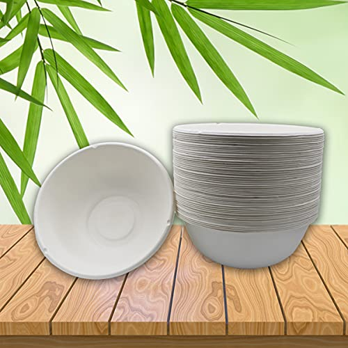 Be Tasty Lot de 50 bols à soupe en canne à sucre Ø 19,5 cm 1300 ml