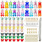 Schmetterling Anhänger aus Acryl Bunte Bären Resin Schmuck Set für DIY Schmuckherstellung, Halsketten, Ohrringe, Armbänder, Schlüsselanhänger, Charm, süßes Armband, Zubehör , Bastelzubehör(149Stück)