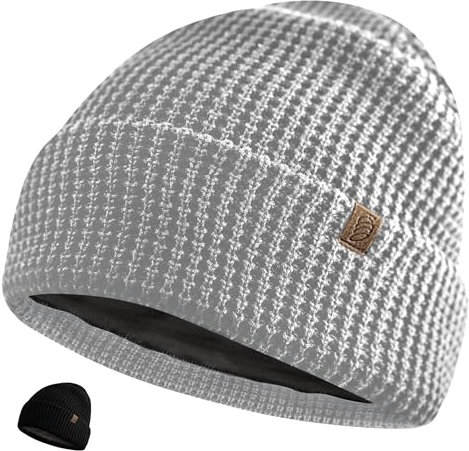 Golden Kocoon - EMF Schutz, Bio-Baumwolle Erwachsene Beanie Grau - Strahlenschutz - 5g EMF Blocker - Anti Strahlung Blocker - EMF Shield - RF Beanie - Faraday Mütze - 5g EMF Clothing