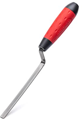 COMENSAL Fugenkelle 12 mm - Fugenkellen Rostfreie - Stoßfugenkelle mit Edelstahlblatt - Rutschfestes Softgriff - Made in EU