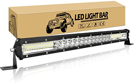 Willpower 20 inch 180W LED Light Bar 12V 24V Slim Single Row Driving Off Road Lights Waterproof Spot Flood Combo Beam Work Fog Lamps for 4X4 Offroad Truck Car ATV SUV Vehicle Boat Lighting