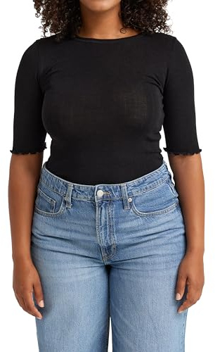 Dilling T-Shirt aus Merinowolle/Seide für Damen Schwarz 36