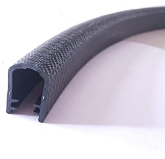 1M U-Shaped Sealing Strip Rubber Edging Stainless Steel Edge Sealing Protectio Door Seal Strip Car Dustproof Safety Seals Strips-S