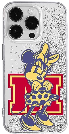 ERT GROUP mobile phone case for Apple Iphone 14 PRO original and officially Licensed Disney pattern Minnie 072 optimally adapted to the mobile phone, with glitter overflow effect