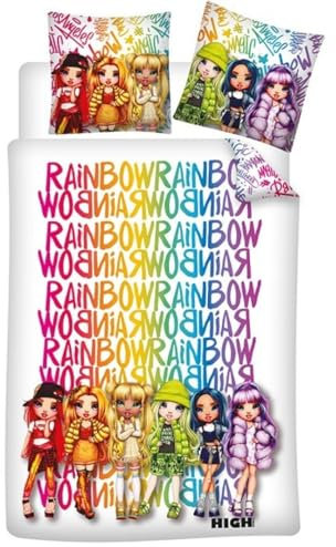 Parure de lit réversible Rainbow High - 140 cm x 200 cm