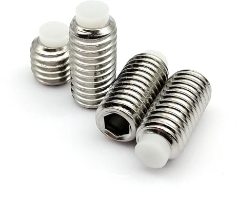 5 Stück M3 M4 M5 M6 M8 M10 304 A2-70 Edelstahl Kopf Sechskant Innensechskant Kunststoff Nylon Endpunkt Spitze Madenschraube Stellschraube (Color : 5pcs M8x16mm)