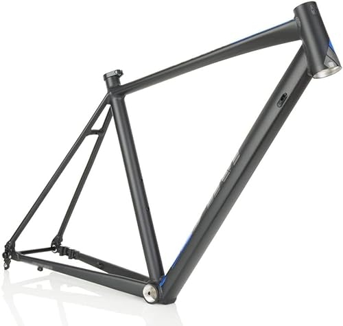 Scheibenbrems-Rennrad-Rahmenset 700C * 48/50/52/54/56 cm Aluminiumlegierung Offroad-Rahmen Steckachse 12 * 142 mm (Farbe: Blau, Größe: 48 cm)